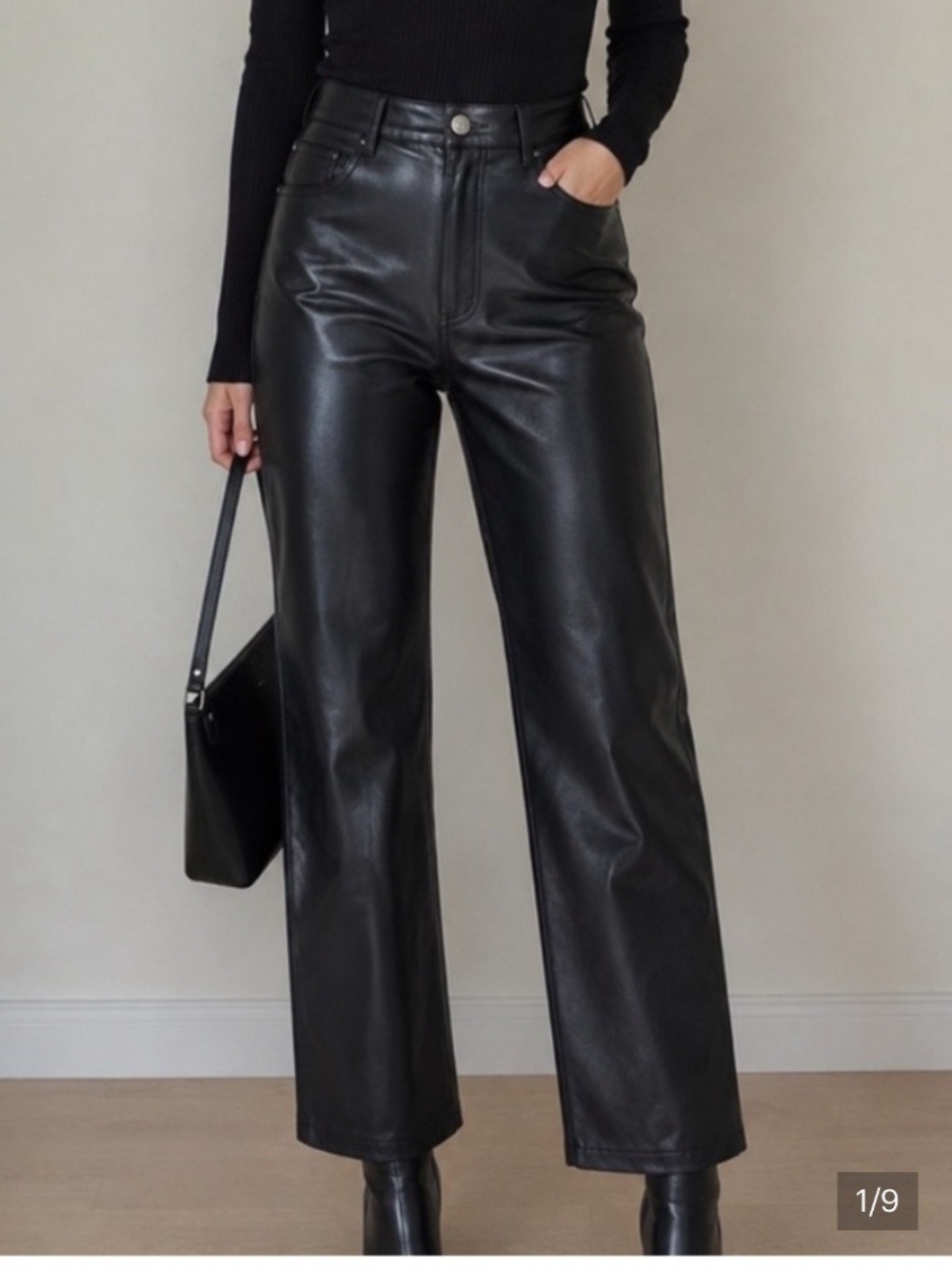 Wilfred The Melina Black Faux Leather Straight-Leg Pants